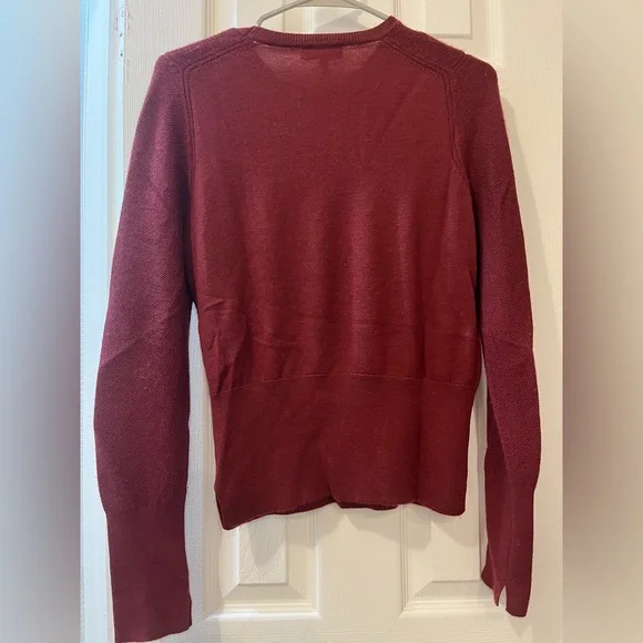 rag & bone Rich Burgundy Women's Cashmere Sweater - Picture 4 of 4
